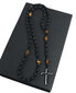 Miesten Rosary Kaulakoru Cross Volcanic Rock Tiger Eye Riipus hinta ja tiedot | Korvakorut | hobbyhall.fi