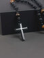 Miesten Rosary Kaulakoru Cross Volcanic Rock Tiger Eye Riipus hinta ja tiedot | Korvakorut | hobbyhall.fi