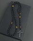 Miesten Rosary Kaulakoru Cross Volcanic Rock Tiger Eye Riipus hinta ja tiedot | Korvakorut | hobbyhall.fi