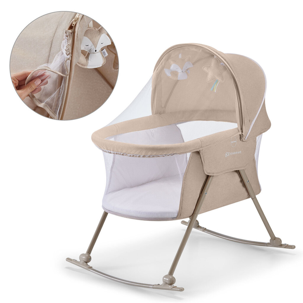 Matkasänky Kinderkraft Lovi, beige hinta ja tiedot | Matkasängyt | hobbyhall.fi