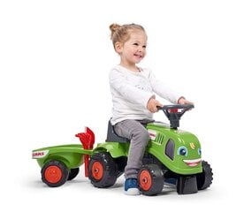 Falk Baby Claas 212C -takatraktori kottikärryillä ja hiekkaleluilla hinta ja tiedot | Vauvan lelut | hobbyhall.fi