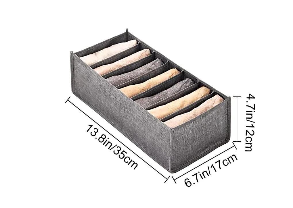 Kaappijärjestäjä, vaatelaatikon jakaja, harmaa hinta ja tiedot | Säilytyslaatikot ja -korit | hobbyhall.fi