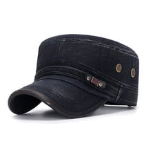 Miesten Vintage Denim Patrol Cap, musta hinta ja tiedot | Miesten hatut, huivit ja käsineet | hobbyhall.fi