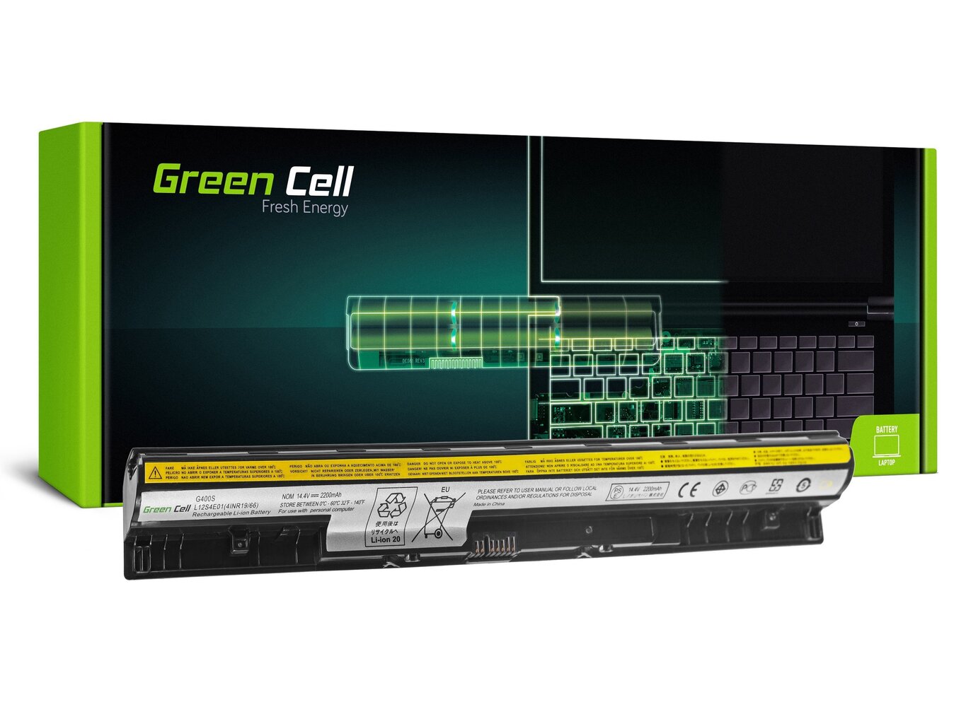 Green Cell Laptop Battery for IBM Lenovo IdeaPad Z710 hinta ja tiedot | Kannettavien tietokoneiden akut | hobbyhall.fi