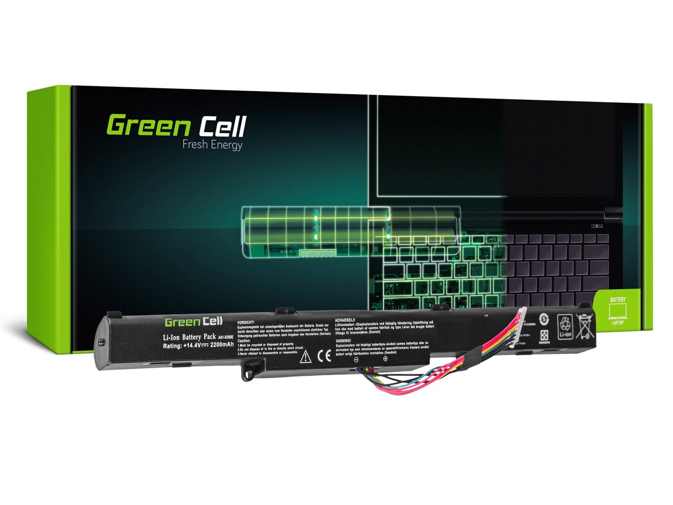 Green Cell Laptop Battery for Asus F550 F750 K550 K750 R510 R750 X550 X750 hinta ja tiedot | Kannettavien tietokoneiden akut | hobbyhall.fi