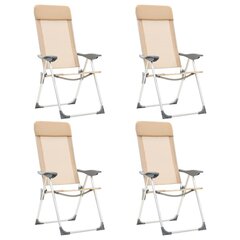 Kokoontaittuva retkeilytuoli, beige, 4 kpl. hinta ja tiedot | Retkeilyvarusteet | hobbyhall.fi