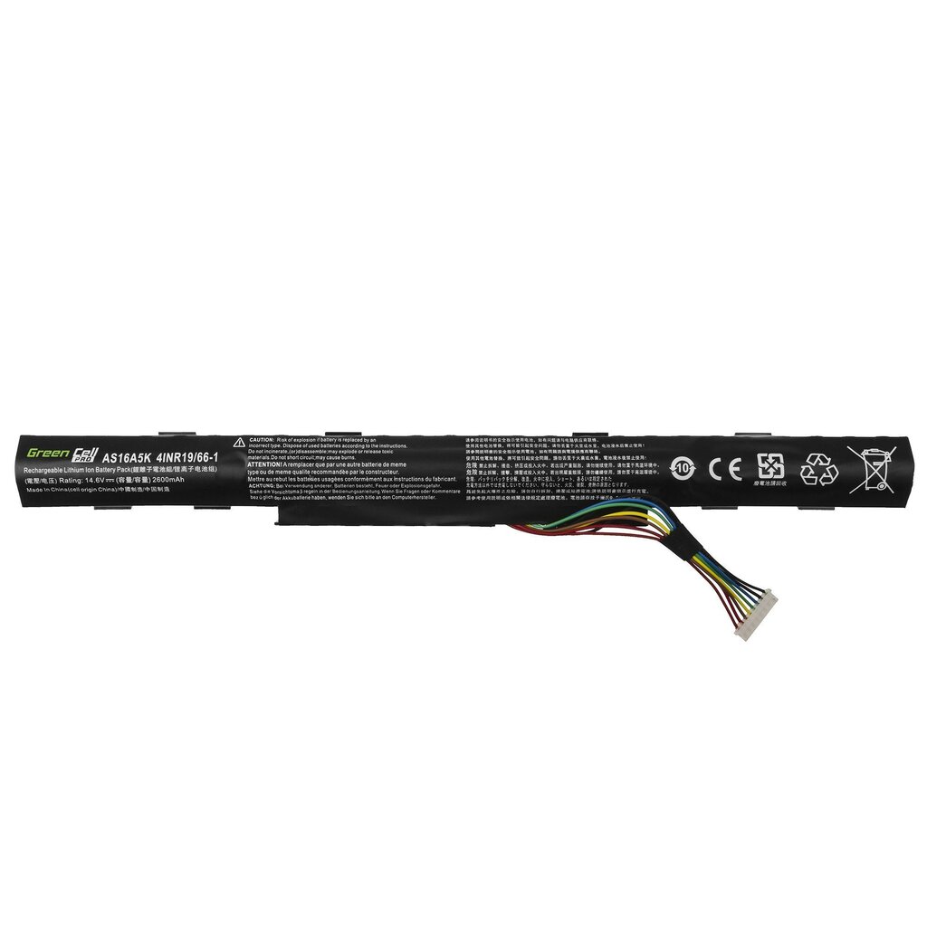 Bateria Green Cell PRO AS16A5K do Acer Aspire E15 E5-553 E5-553G E5-575 E5-575G F15 F5-573 F5-573G hinta ja tiedot | Kannettavien tietokoneiden akut | hobbyhall.fi