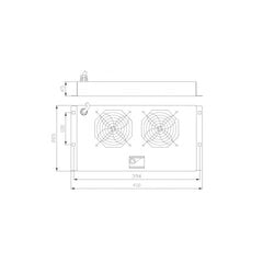 Jäähdytyspaneeli termostaatilla Intellinet 2x23W 19" kaappeihin, yläosa hinta ja tiedot | Koteloiden lisätarvikkeet | hobbyhall.fi