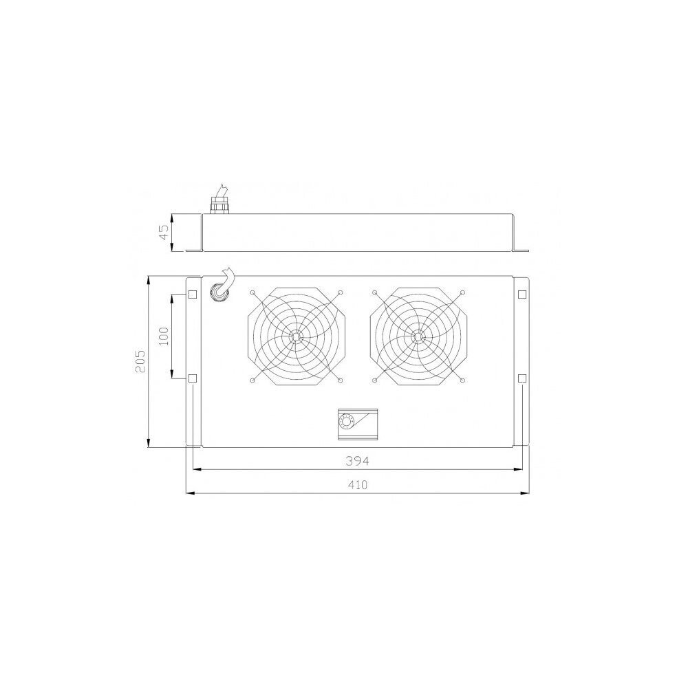 Jäähdytyspaneeli termostaatilla Intellinet 2x23W 19" kaappeihin, yläosa hinta ja tiedot | Koteloiden lisätarvikkeet | hobbyhall.fi