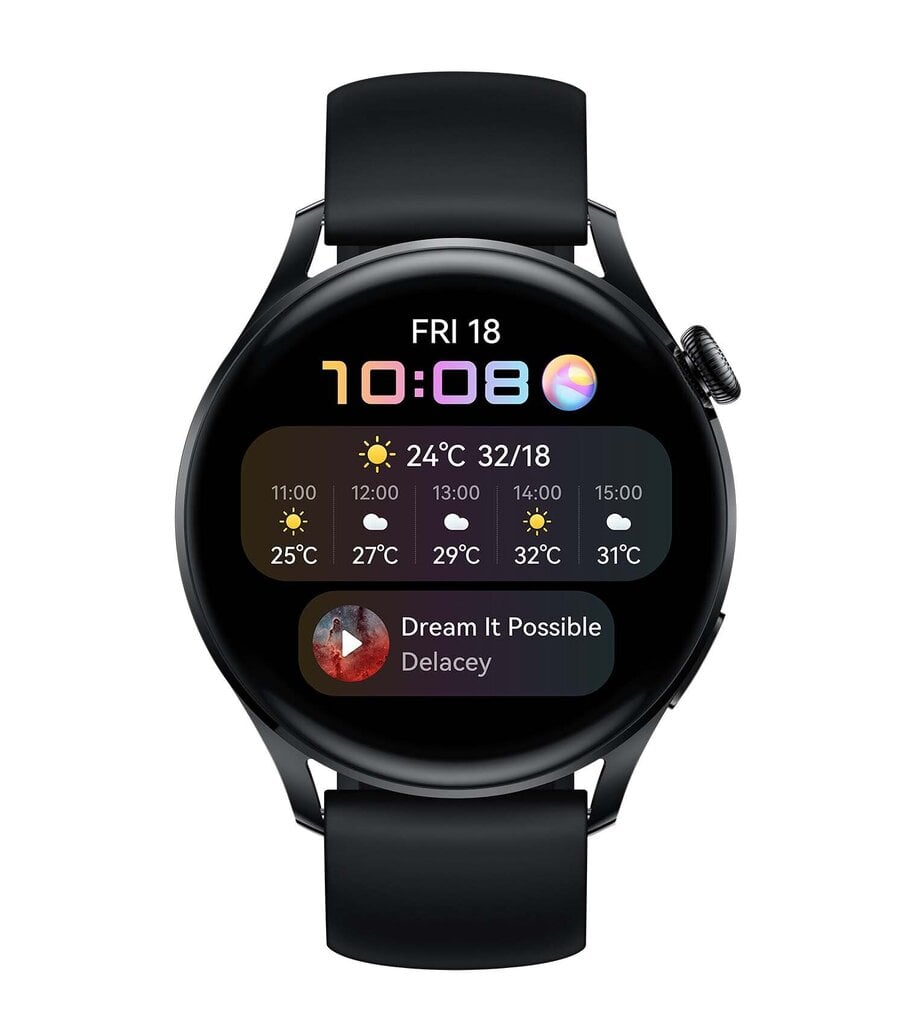 Huawei Watch 3 LTE älykello - musta hinta ja tiedot | Älykellot | hobbyhall.fi