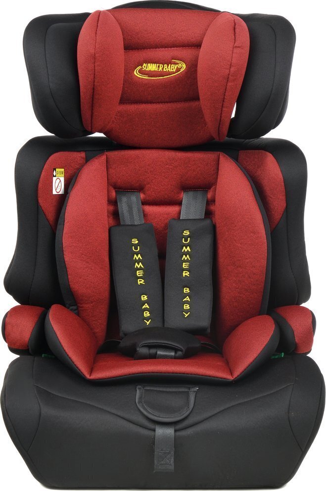 Autonistuin Summer Baby Cosmo i-Size, 9-36 kg, musta/punainen hinta ja tiedot | Turvaistuimet | hobbyhall.fi