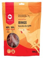 Maced Ankka- ja kalarenkaat ankan ja kalan kanssa, 500 g hinta ja tiedot | Koiran herkut | hobbyhall.fi