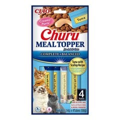 Inaba Churu Meal Topper tonnikalalla ja kampasimpukoilla, 4x14 g hinta ja tiedot | Kissan herkut | hobbyhall.fi