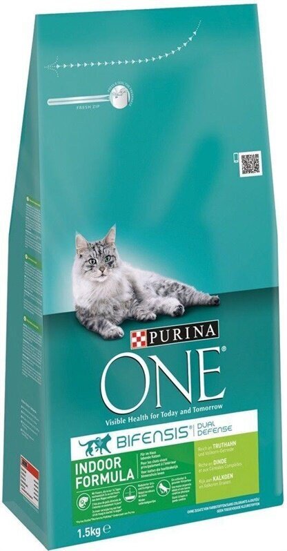 Purina One kuivaruoka kissoille, kalkkunaa, 1,5 kg hinta ja tiedot | Kissan kuivaruoka | hobbyhall.fi