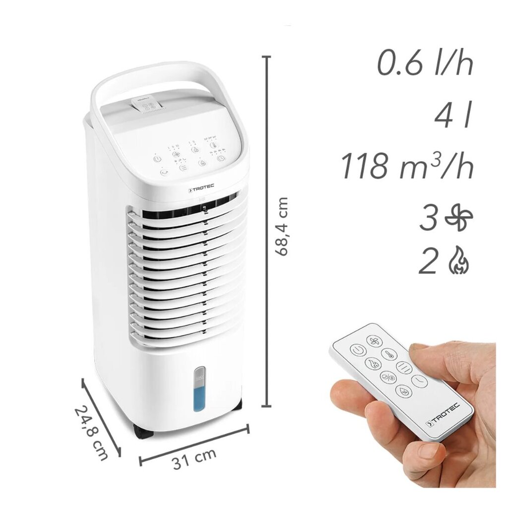 4in1 lämmitin, jäähdytin, kostutin ja tuuletin Trotec PAE 19 H hinta ja tiedot | Tuulettimet | hobbyhall.fi