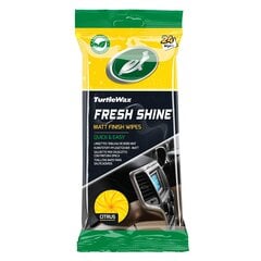 Kosteuspyyhkeet auton sisätiloihin Turtle Wax Fresh Shine, 24 kpl. hinta ja tiedot | Autokemikaalit | hobbyhall.fi