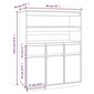 vidaXL Kaappi 89x40x116,5 cm täysi mänty hinta ja tiedot | Lipastot | hobbyhall.fi