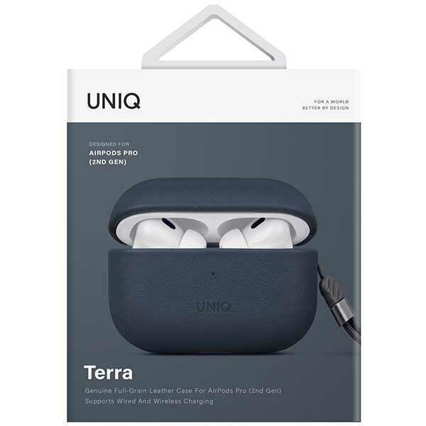 Ainutlaatuinen kotelo Terra AirPods Pro 2 gen. Aito nahka sininen|avaruudensininen hinta ja tiedot | Kuulokkeiden tarvikkeet | hobbyhall.fi