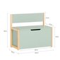 Lastenhuoneen lelulaatikko 64x30x55cm vihreä/beige hinta ja tiedot | Kaapit | hobbyhall.fi