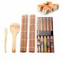 Bamboo Sushi Maker Set Sushi Rolling Mat Kits Sushi Verhon Terä Lusikka ja Syömäpuikot Setti hinta ja tiedot | Keittiövälineet | hobbyhall.fi