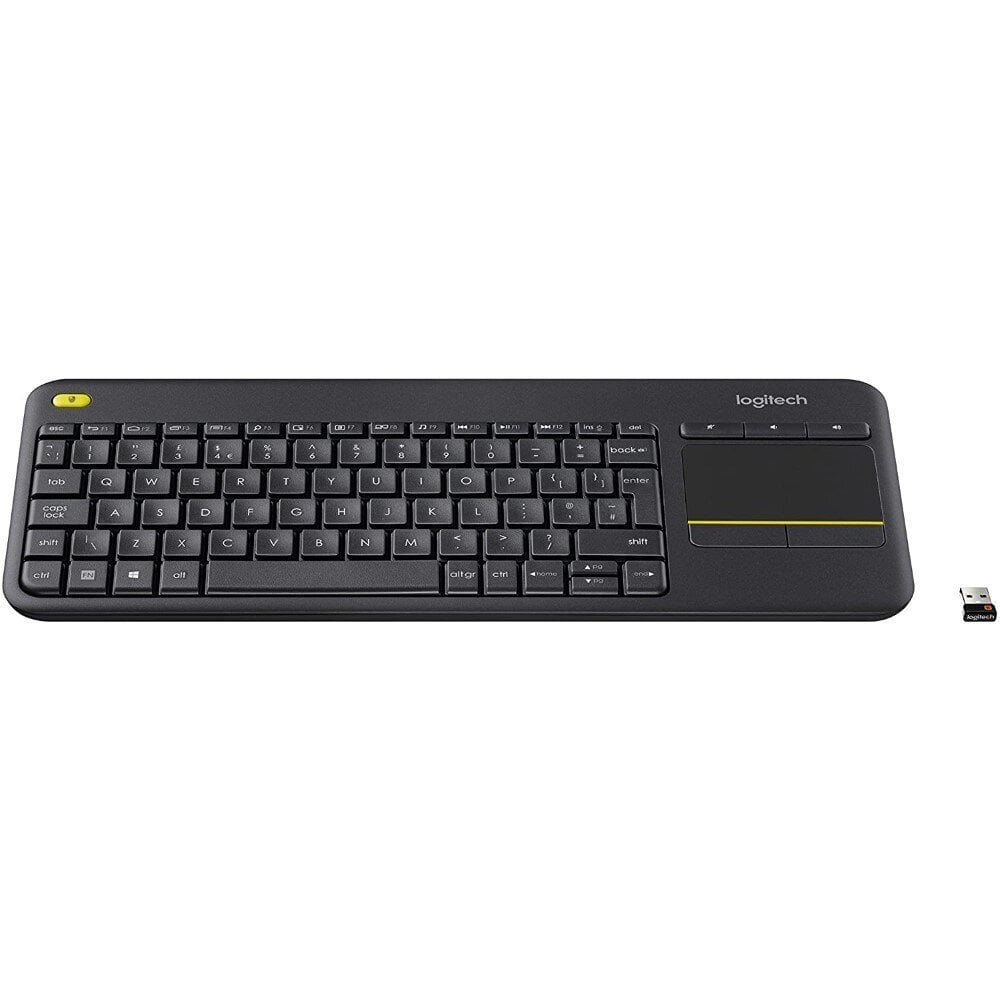 "Näppäimistö Logitech K400 Plus Bluetooth Black Wireless Touchpad AZERTY TV" hinta ja tiedot | Näppäimistöt | hobbyhall.fi