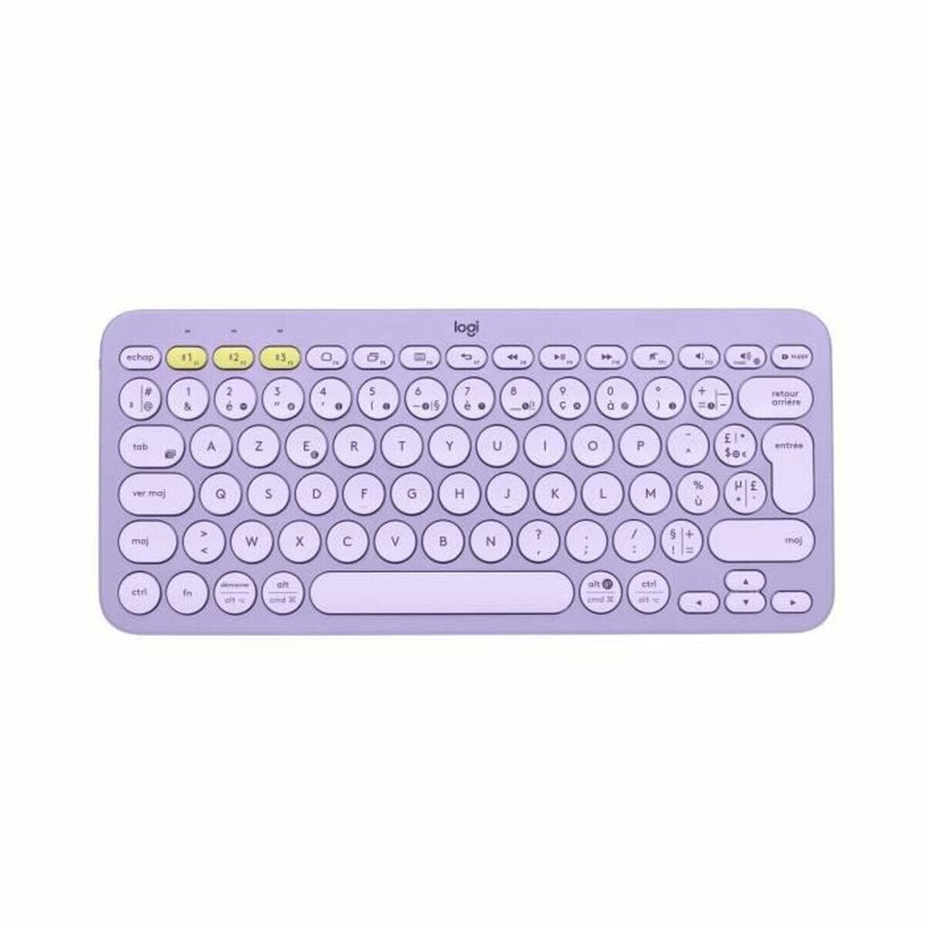 Näppäimistö Logitech K380 Lilac AZERTY hinta ja tiedot | Näppäimistöt | hobbyhall.fi