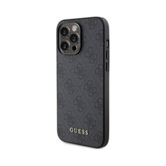 Alkuperäinen GUESS 4G Gold Logo iPhone 15 Pro (6,1") - Harmaa hinta ja tiedot | Puhelimen kuoret ja kotelot | hobbyhall.fi