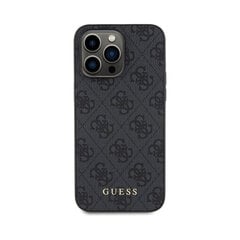 Alkuperäinen GUESS 4G Gold Logo iPhone 15 Pro Max (6,7") - Harmaa hinta ja tiedot | Puhelimen kuoret ja kotelot | hobbyhall.fi