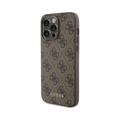 Alkuperäinen GUESS 4G Gold Logo iPhone 15 Pro Max (6,7") - Ruskea hinta ja tiedot | Puhelimen kuoret ja kotelot | hobbyhall.fi