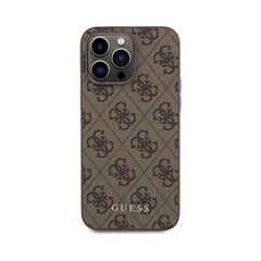 Alkuperäinen GUESS 4G Gold Logo iPhone 15 Pro Max (6,7") - Ruskea hinta ja tiedot | Puhelimen kuoret ja kotelot | hobbyhall.fi