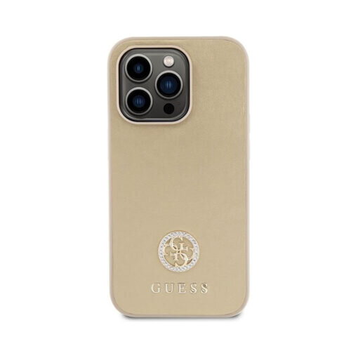 Alkuperäinen GUESS Strass Metal Logo iPhone 15 Pro (6,1") - Kulta hinta ja tiedot | Puhelimen kuoret ja kotelot | hobbyhall.fi