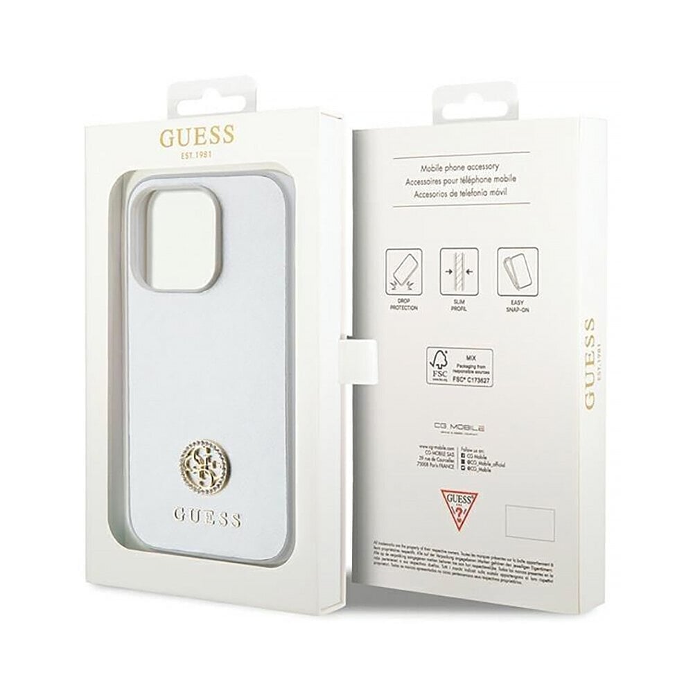 Alkuperäinen GUESS Strass Metal Logo iPhone 15 Pro (6,1") - Hopea hinta ja tiedot | Puhelimen kuoret ja kotelot | hobbyhall.fi