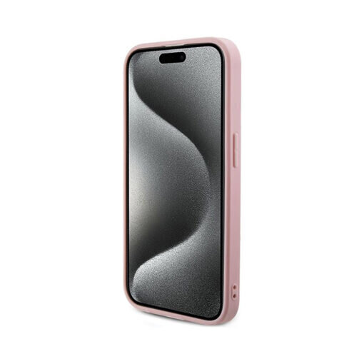 Alkuperäinen GUESS (Saffiano Iridescent Script) iPhone 15 Pro (6,1") - Pinkki hinta ja tiedot | Puhelimen kuoret ja kotelot | hobbyhall.fi