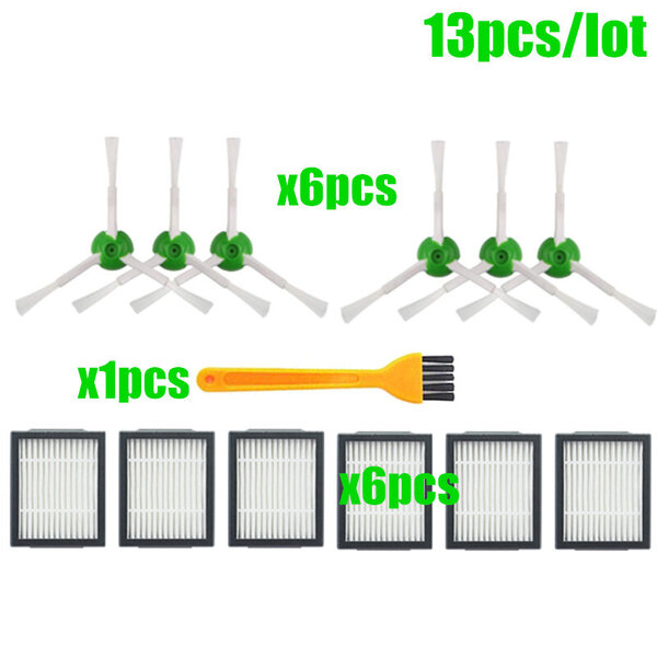 Hepa-suodatin + sivuharja + harjarulla + pölypussit iRobot Roomba i7 E5 E6 I -sarjan robottipölynimurin varaosien vaihto