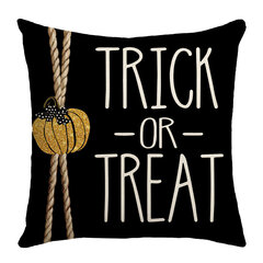 Happy Halloween Musta Kissa Trick or Treat Tyynynpäällinen, 18 x 18 tuuman Ghost Kurpitsa Lepakko Sohva Tyynynpäällinen hinta ja tiedot | Koristetyynyt ja tyynynpäälliset | hobbyhall.fi