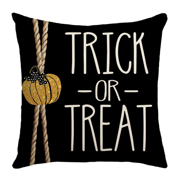 Happy Halloween Musta Kissa Trick or Treat Tyynynpäällinen, 18 x 18 tuuman Ghost Kurpitsa Lepakko Sohva Tyynynpäällinen