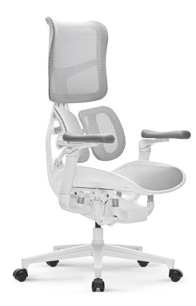 YUMISU 1010 ERGO WHITE -työtuoli, valkoinen, ergonominen, säädettävä