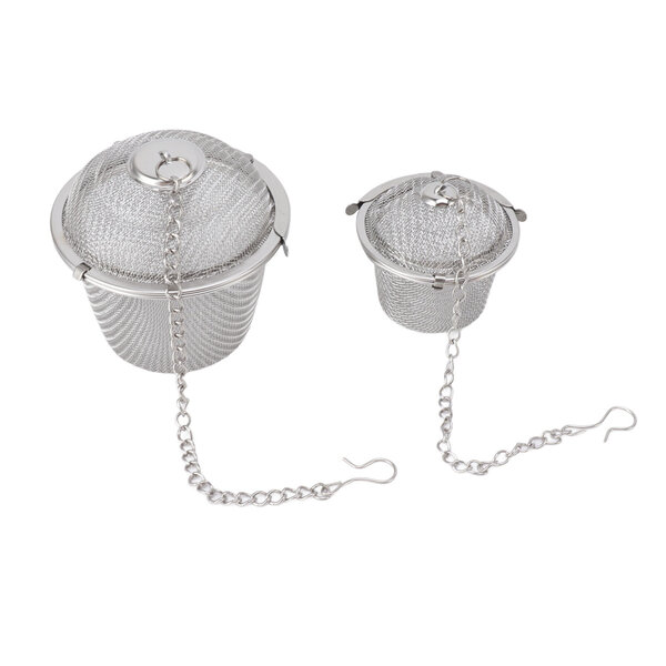 kpl Mesh Tea Ball ruostumattomasta teräksestä valmistettu teesiivilä pitkällä koukkuketjulla maustekeittoteeyrtteille Halkaisija: 4,5 cm / 1,8 tuumaa + 6,5 cm / 2,6 tuumaa