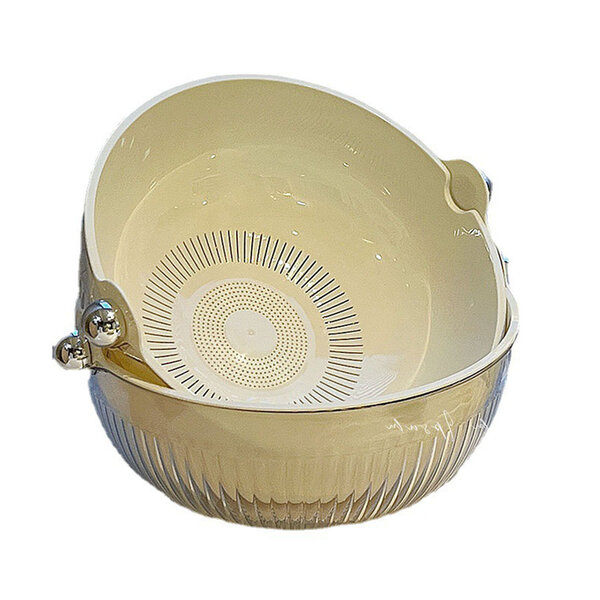 Colander Bowl kaksikerroksinen pesu vihanneskulho Pinottava kokoontaitettava monitoiminen keittiön tyhjennyskulho hedelmille S 19cm / 7,5in