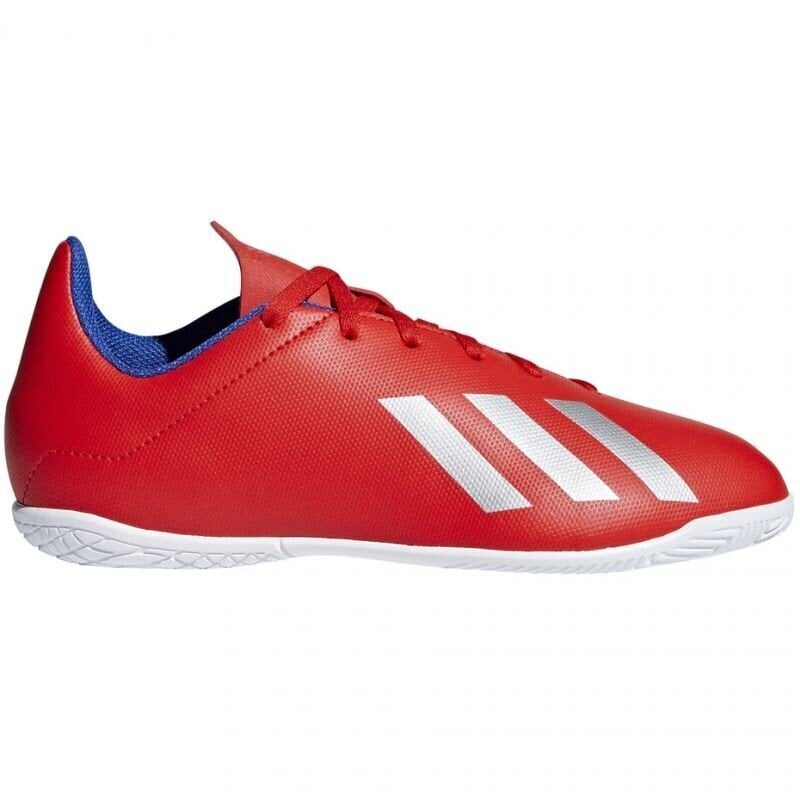 Jalkapallokengät pojille, Adidas X 18.4 IN Jr BB9410 punainen hinta ja tiedot | Jalkapallokengät | hobbyhall.fi