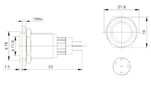 ON-OFF-kytkin monostabiili - PBW-16BPW - 2A/250V - litteä vihreä/punainen hinta ja tiedot | Mikrokontrollerit | hobbyhall.fi