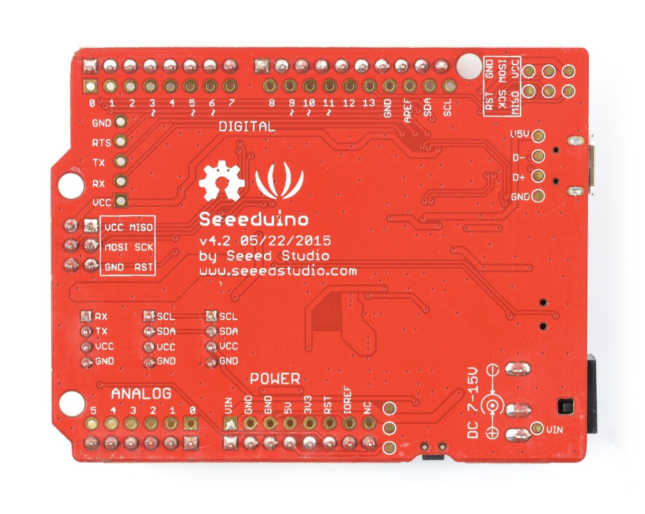 Seeeduino v4.2 3.3V/5V Yhteensopiva Arduinon kanssa hinta ja tiedot | Mikrokontrollerit | hobbyhall.fi