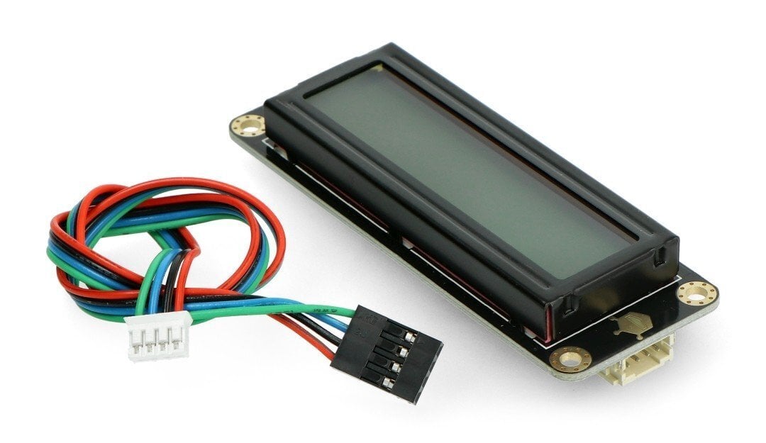 DFRobot Gravity, 2x16 I2C LCD-näyttö, harmaa hinta ja tiedot | Mikrokontrollerit | hobbyhall.fi