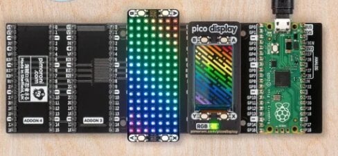 Pico Decker, neljän IO Raspberry Pi Pico -laajennus hinta ja tiedot | Mikrokontrollerit | hobbyhall.fi