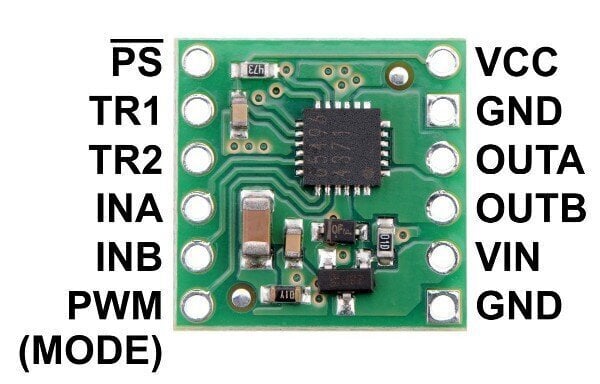 Pololu 2960 yksikanavainen moottoriohjain, 16V/1.2A hinta ja tiedot | Mikrokontrollerit | hobbyhall.fi