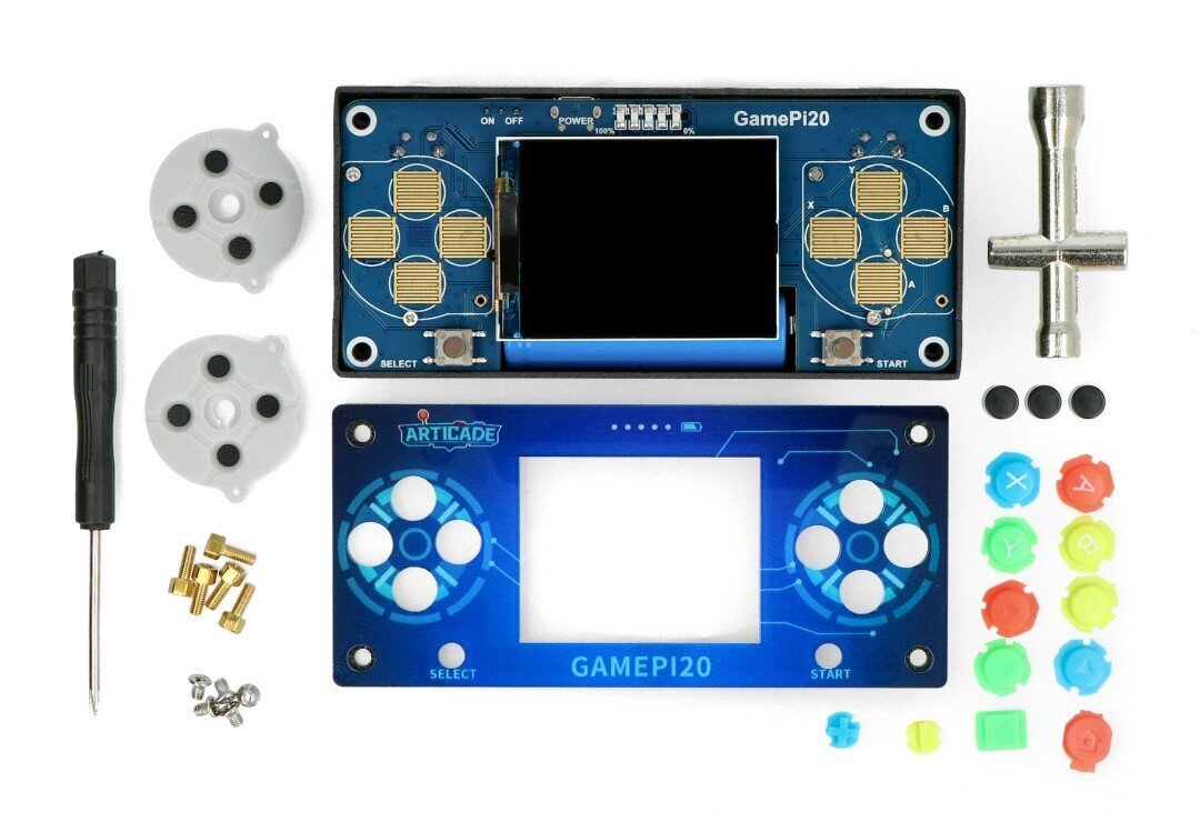 GamePi20, Raspberry Pi Zero -lisävarustesarja GamePi20:n kokoamiseen, Waveshare 16865 hinta ja tiedot | Mikrokontrollerit | hobbyhall.fi