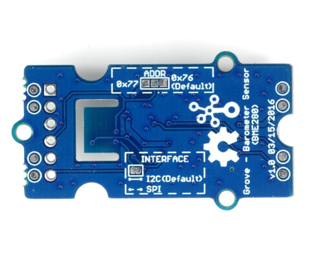 Kosteus-, lämpötila- ja paineanturi Grove BME280, 110 kPa, I2C, 3-5V hinta ja tiedot | Mikrokontrollerit | hobbyhall.fi