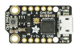 Trinket M0 mikro-ohjain, CircuitPython ja Arduino IDE, Adafruit 3500 hinta ja tiedot | Mikrokontrollerit | hobbyhall.fi