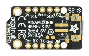 Trinket M0 mikro-ohjain, CircuitPython ja Arduino IDE, Adafruit 3500 hinta ja tiedot | Mikrokontrollerit | hobbyhall.fi