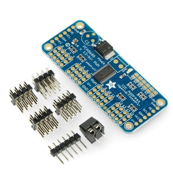 PCA9685 16-kanavainen servomoottoriohjain 12-bittinen PWM I2C Adafruit 815 hinta ja tiedot | Mikrokontrollerit | hobbyhall.fi